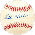 Sid Hudson Autographed Official AL Baseball Red Sox, Senators