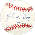 Johnny Gray Autographed Official AL Baseball KC A's