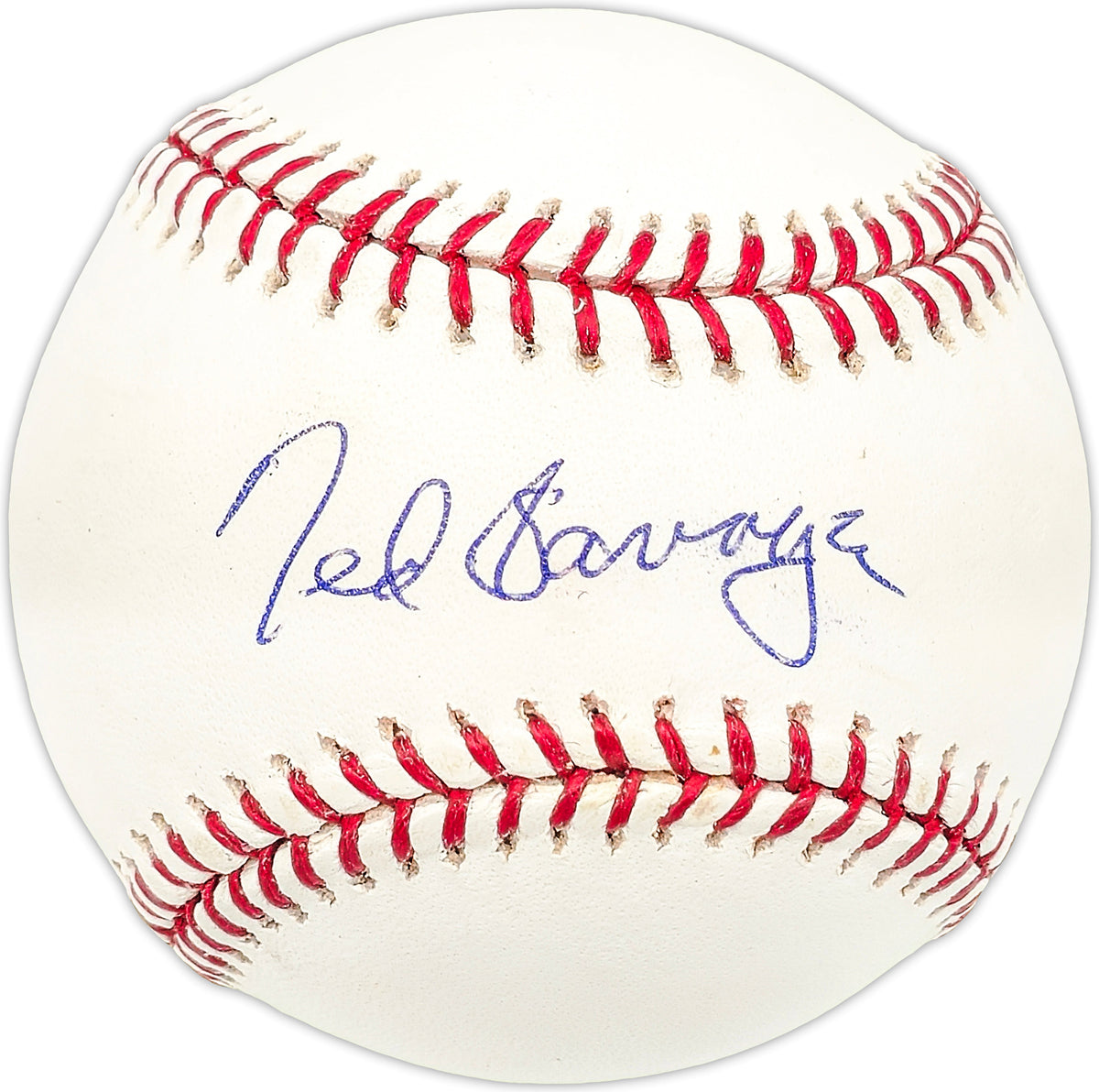 Ted Savage Autographed Official MLB Baseball St. Louis Cardinals, Los Angeles Dodgers