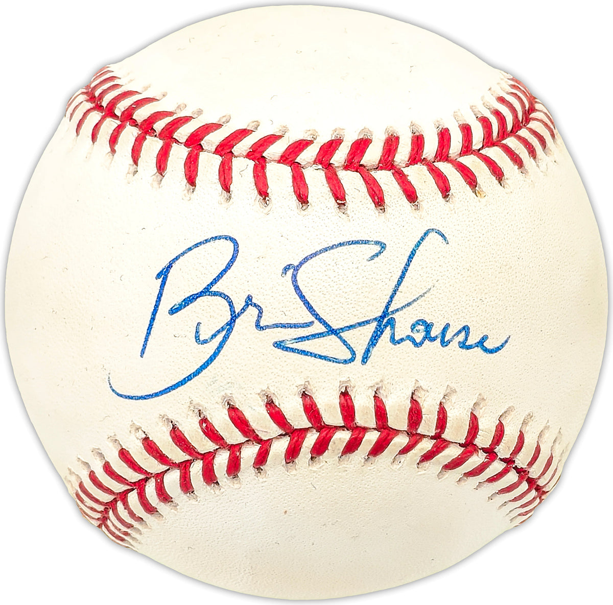 Brian Shouse Autographed Official NL Baseball Milwaukee Brewers, Texas Rangers