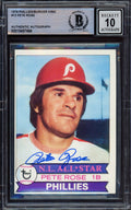 Pete Rose Autographed 1979 Topps Burger King Card #13 Philadelphia Phillies Auto Grade Gem Mint 10 Beckett BAS #15497484