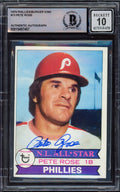 Pete Rose Autographed 1979 Topps Burger King Card #13 Philadelphia Phillies Auto Grade Gem Mint 10 Beckett BAS #15497457