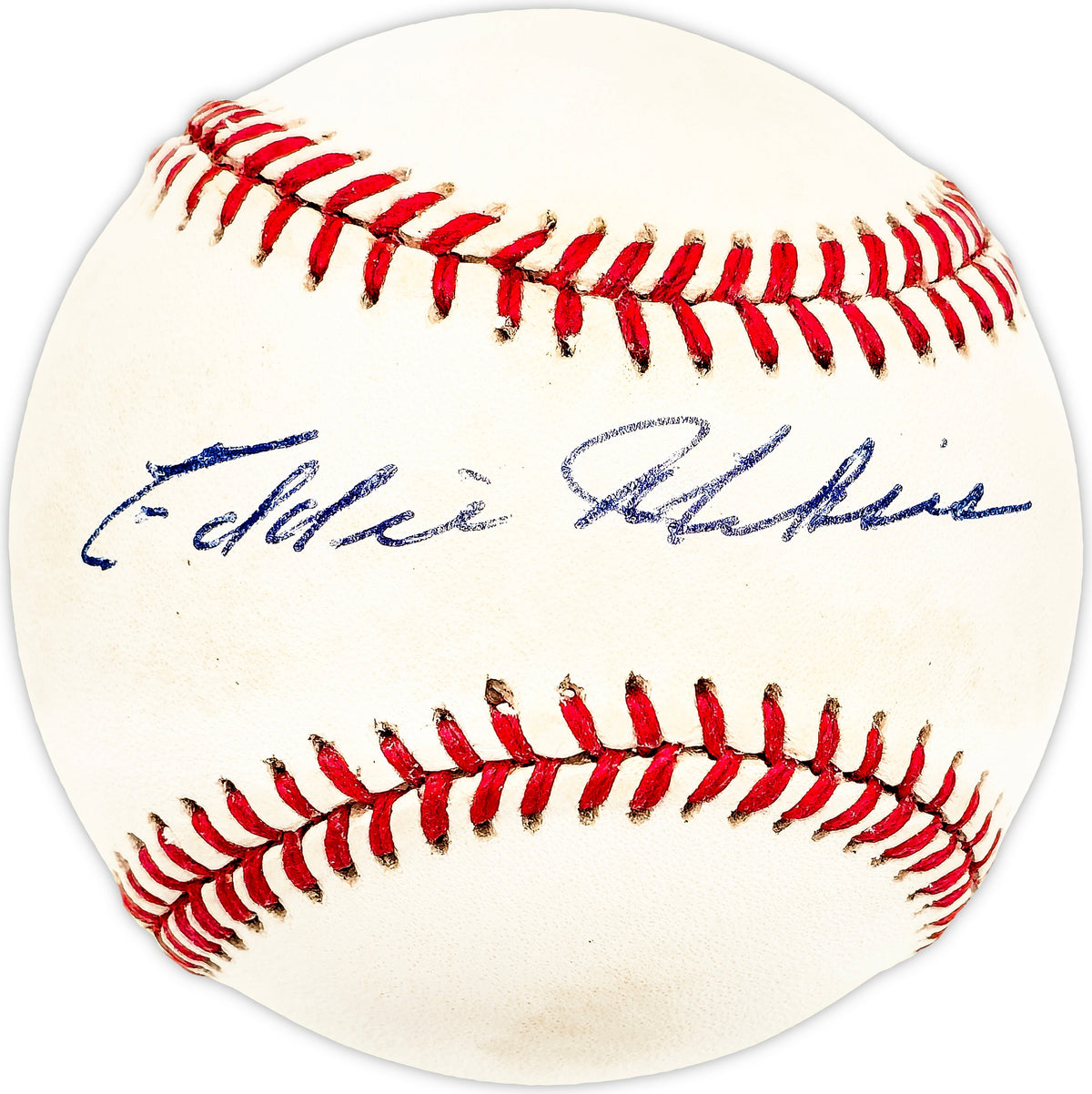 Eddie Miksis Autographed Official AL Baseball Chicago Cubs, Los Angeles Dodgers