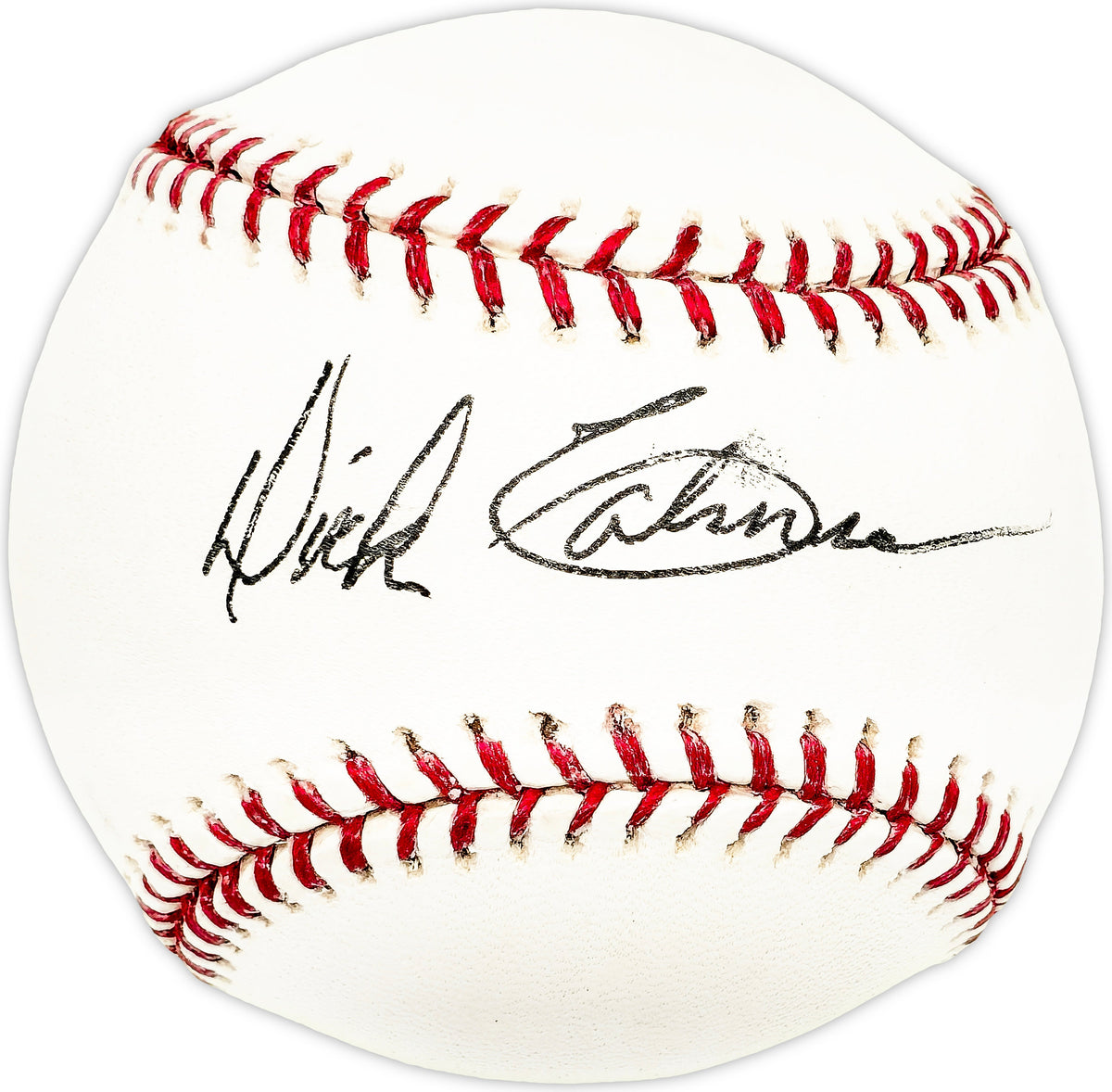 Dick Calmus Autographed Official MLB Baseball Los Angeles Dodgers, Chicago Cubs