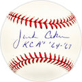 Jack Aker Autographed Official AL Baseball KC A's "64-'67"