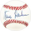 Steve Henderson Autographed Official AL Baseball New York Mets, Oakland A's
