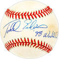 Todd Erdos Autographed Official AL Baseball New York Yankees "98 World Champs"