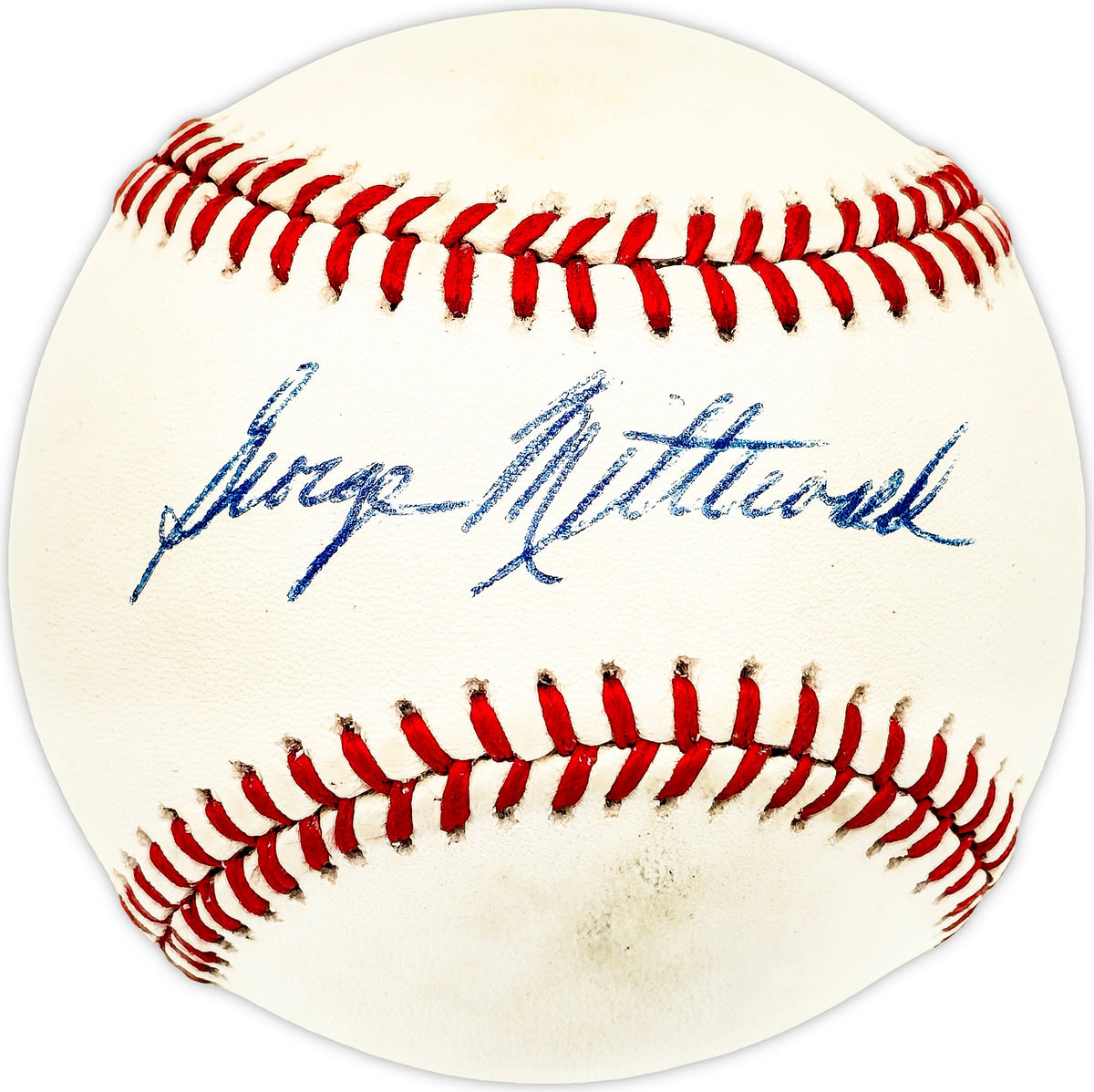 George Mitterwald Autographed Official AL Baseball Minnesota Twins, Chicago Cubs