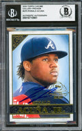 Ronald Acuna Jr. Autographed 2020 Topps Gallery National BB Card Day Card #GP-2 Atlanta Braves Beckett BAS #16710981