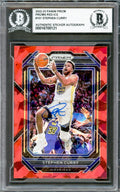 Stephen Curry Autographed 2022-23 Panini Prizm Red Ice Card #101 Golden State Warriors Beckett BAS #16708121