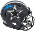 Leighton Vander Esch Autographed Dallas Cowboys Eclipse Black Speed Mini Helmet Fanatics Holo
