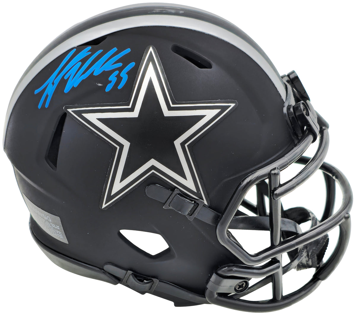 Leighton Vander Esch Autographed Dallas Cowboys Eclipse Black Speed Mini Helmet Fanatics Holo