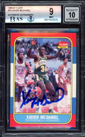 Xavier McDaniel Autographed 1986-87 Fleer Rookie Card #72 Seattle SuperSonics BGS 9 Auto Grade Gem Mint 10 Beckett BAS #15530315