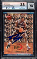 Shaquille "Shaq" O'Neal Autographed 1992-93 Fleer Ultra All Rookie Team Rookie Card #7 Orlando Magic BGS 8.5 Auto Grade Gem Mint 10 Beckett BAS #15530641