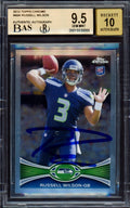 Russell Wilson Autographed 2012 Topps Chrome Rookie Card #40A Seattle Seahawks BGS 9.5 Auto Grade Gem Mint 10 Beckett BAS #15530055
