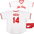 Cincinnati Reds Pete Rose Autographed White & Red Baseball Jersey PR Holo
