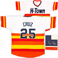 Houston Astros Jose Cruz Sr Autographed White, Orange & Yellow Baseball Jersey JSA