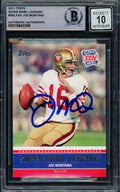 Joe Montana Autographed 2011 Topps Super Bowl Legends Card #SBL-XXIV San Francisco 49ers Auto Grade Gem Mint 10 Beckett BAS