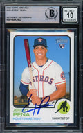 Jeremy Pena Autographed 2022 Topps Heritage Rookie Card #629 Houston Astros Auto Grade Gem Mint 10 Beckett BAS