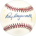 Ray Hayworth Autographed Official AL Baseball Detroit Tigers Beckett BAS QR #BM25923