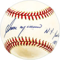 Omar Moreno Autographed Official AL Baseball New York Yankees "1983-85" Beckett BAS QR #BM17820