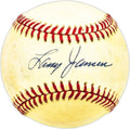 Larry Jansen Autographed Official NL Baseball San Francisco Giants, Cincinnati Reds