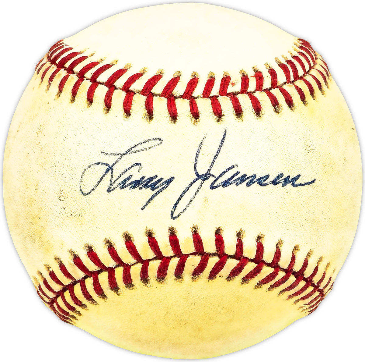 Larry Jansen Autographed Official NL Baseball San Francisco Giants, Cincinnati Reds