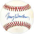 Tracy Woodson Autographed Official NL Baseball Los Angeles Dodgers, St. Louis Cardinals