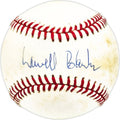 Larvell Blanks Autographed Official NL Baseball Atlanta Braves, Cleveland Indians