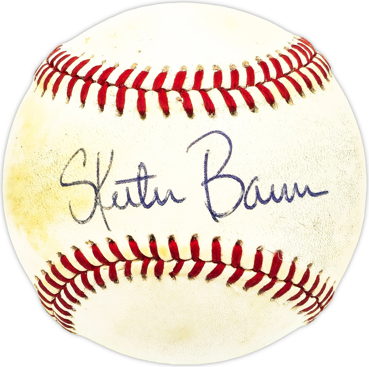 Skeeter Barnes Autographed Official NL Baseball Cincinnati Reds, Detroit Tigers