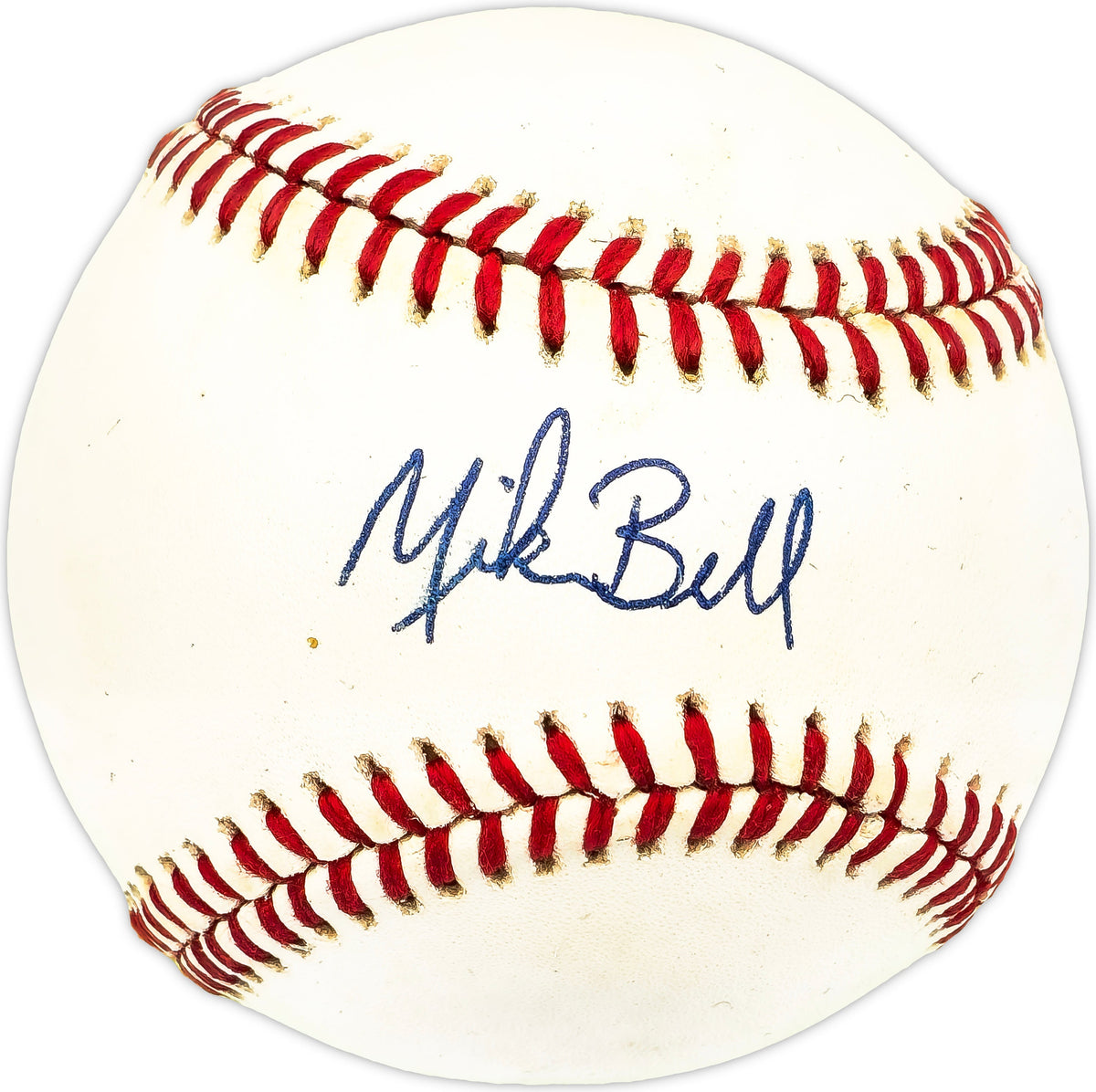 Mike Bell Autographed Official NL Baseball Atlanta Braves