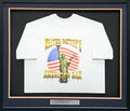 Walter Payton Autographed Framed White T-Shirt Chicago Bears "34" JSA #CC88893