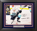 Ryan Donato Autographed Framed 16x20 Photo Seattle Kraken "1st Kraken Goal 10/12/21" Fanatics Holo Stock #214083