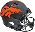Russell Wilson Autographed Denver Broncos Eclipse Black Full Size Replica Speed Helmet Fanatics Holo