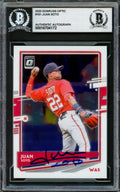 Juan Soto Autographed 2020 Donruss Optic Card #161 New York Yankees Beckett BAS