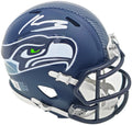 Kenneth Walker III Autographed Seattle Seahawks Blue Speed Mini Helmet Beckett BAS Witness