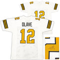 New Orleans Saints Chris Olave Autographed White Color Rush Jersey Beckett BAS Witness