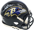 Derrick Henry Autographed Baltimore Ravens Black Speed Mini Helmet Beckett BAS Witness