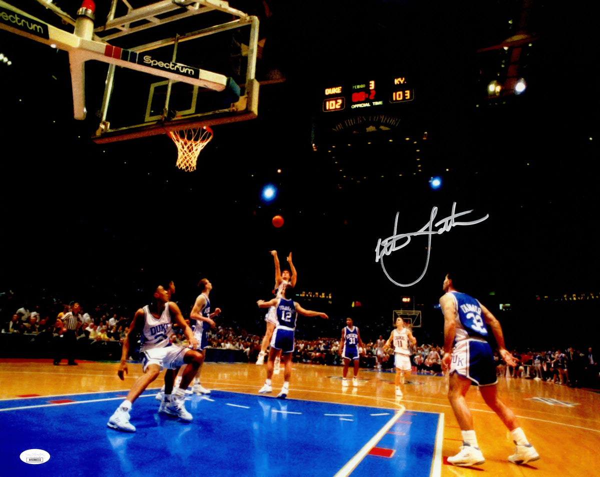 Christian Laettner Autographed 16x20 Photo Duke Blue Devils Game Winning 'The Shot' JSA