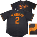 Baltimore Orioles Gunnar Henderson Autographed Black Nike Jersey Size XL Beckett BAS Witness