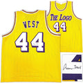 Los Angeles Lakers Jerry West Autographed Yellow Jersey JSA