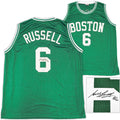 Boston Celtics Bill Russell Autographed Green Jersey Beckett BAS
