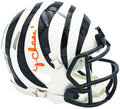 Ja'Marr Chase Autographed Cincinnati Bengals White 2022 Alternate Speed Mini Helmet Beckett BAS Witness
