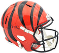 Ja'Marr Chase Autographed Cincinnati Bengals Orange Full Size Speed Replica Helmet Beckett BAS Witness