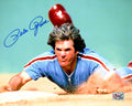 Pete Rose Autographed 8x10 Photo Philadelphia Phillies Headfirst Dive PR Holo