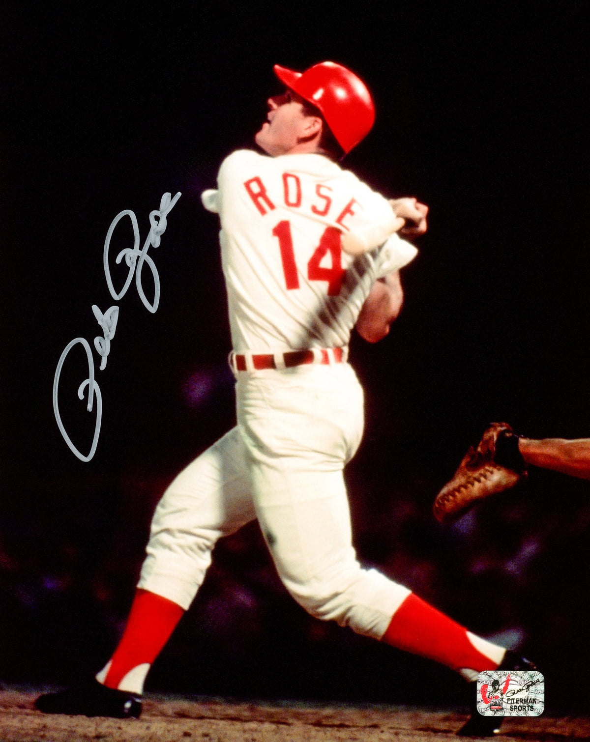 Pete Rose Autographed 8x10 Photo Cincinnati Reds PR Holo