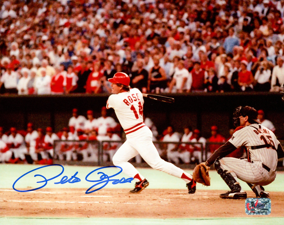 Pete Rose Autographed 8x10 Photo Cincinnati Reds Hit King PR Holo