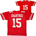 San Francisco 49ers Michael Crabtree Autographed Red Jersey Beckett BAS Witness Stock #215670