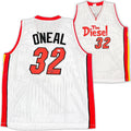 Miami Heat Shaquille Shaq O'Neal Autographed White Jersey Beckett BAS Witness Stock #215720