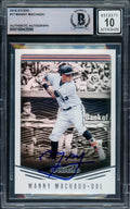 Manny Machado Autographed 2018 Panini Studio Card #17 Baltimore Orioles Auto Grade Gem Mint 10 Beckett BAS #16542590
